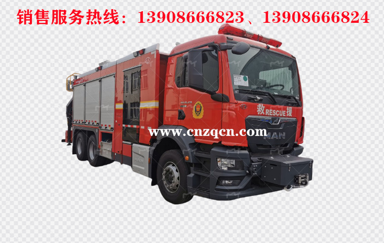 德國(guó)曼恩man后雙橋搶險(xiǎn)救援消防車(chē)